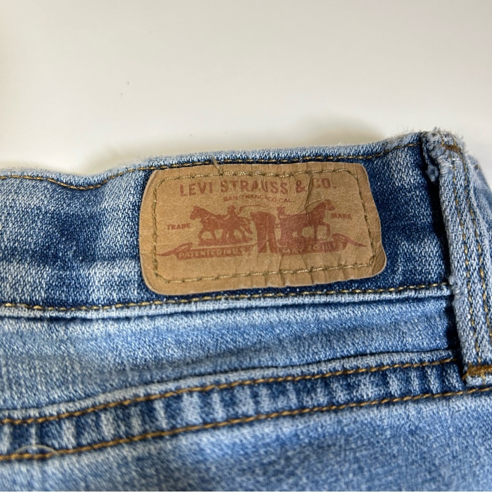 Levi's 525 Perfect Waist Straight Leg Women's 14 S/C Light Blue Denim Jeans - Picture 7 of 13